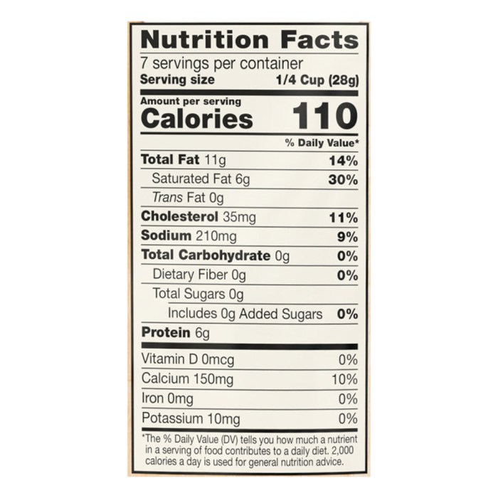 Shredded mexican cheese nutrition