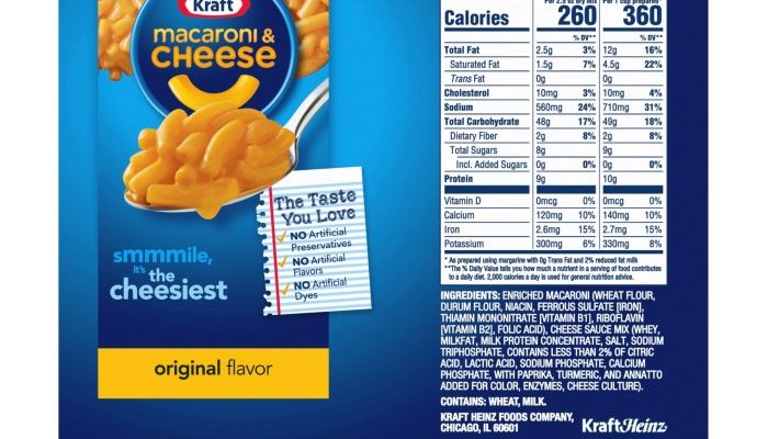 Kraft mac and cheese deluxe cups nutrition