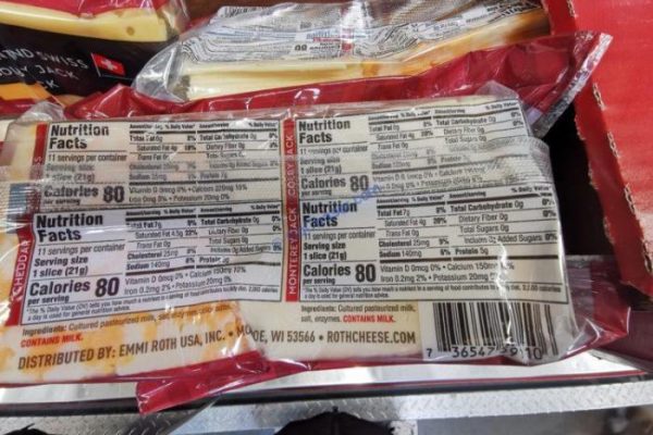 Costco cheese slice nutrition