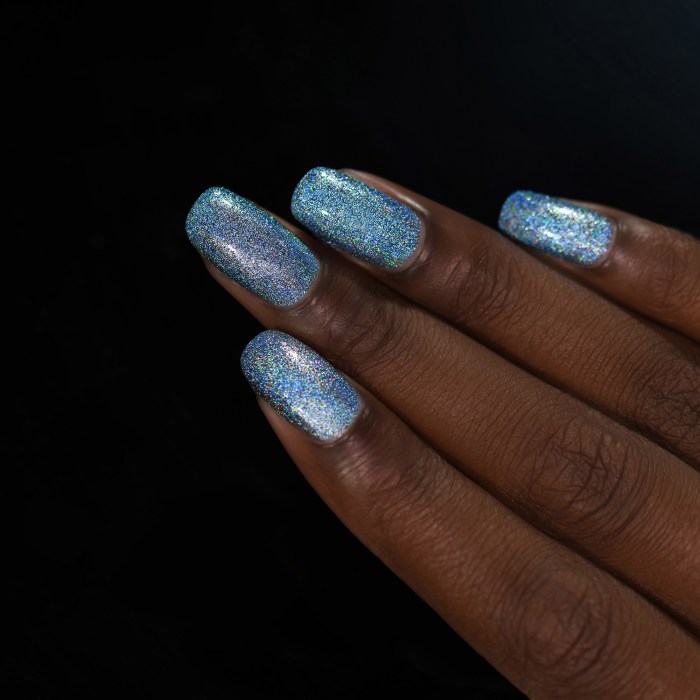 Ice blue nail polish