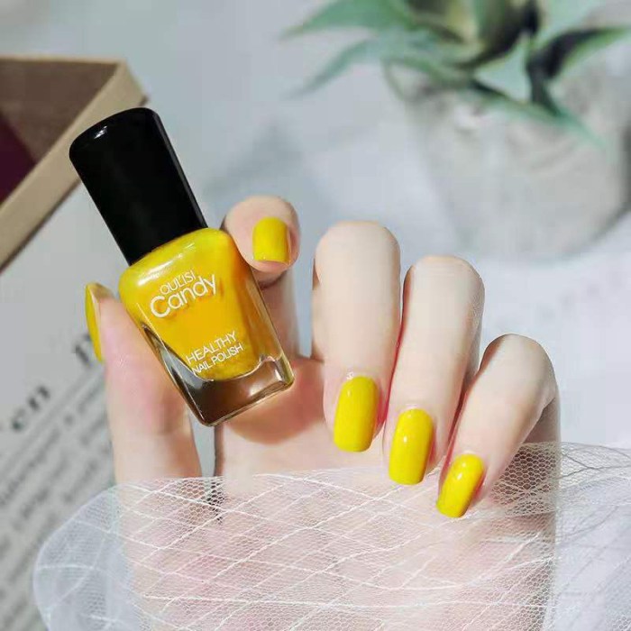 Butter yellow nail polish