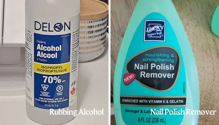 Will rubbing alcohol take off nail polish