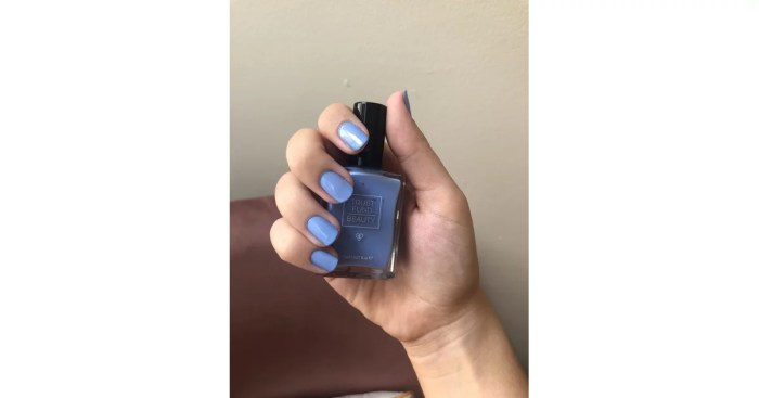 Dusty blue nail polish