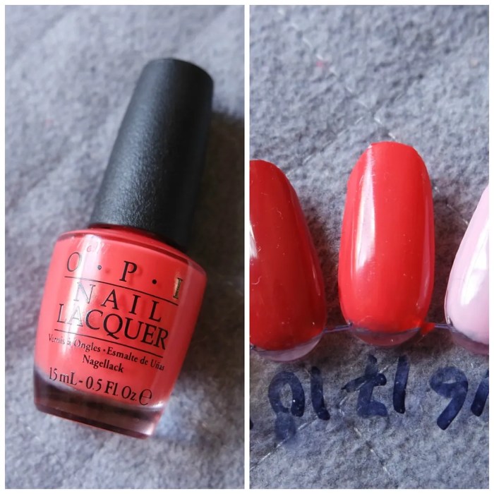 Coral nail gel polish