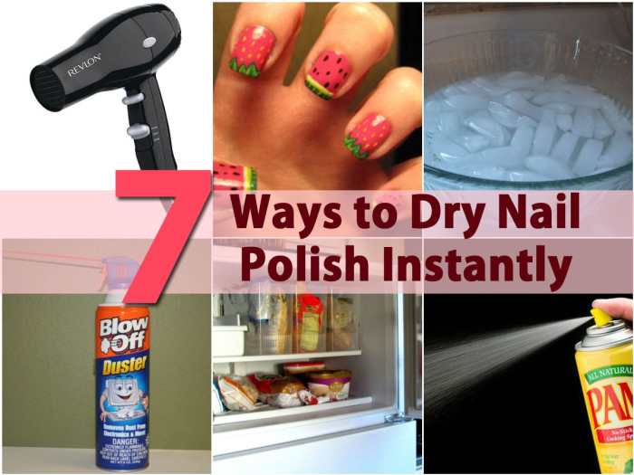 How to dry nail polish instantly