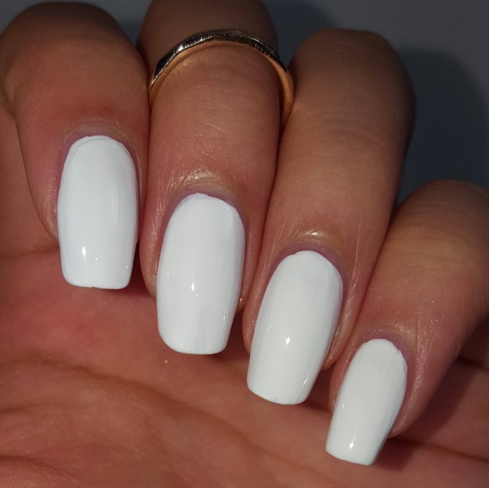 Creamy white nail polish