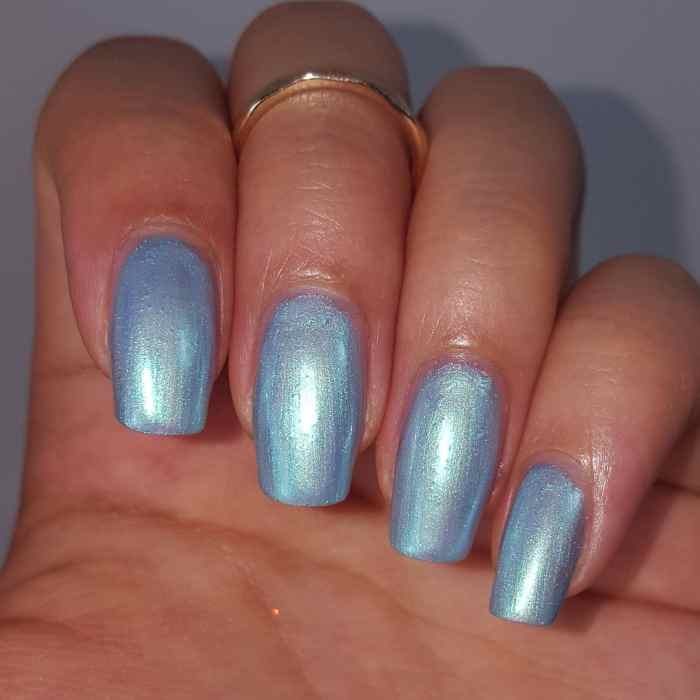 Blue polish nail pearl iridescent nails duo ebay saved