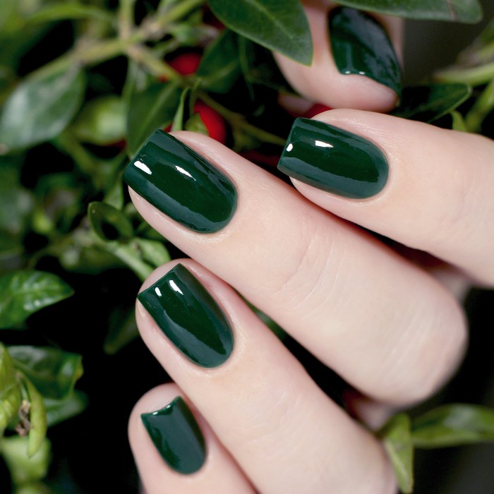 Green active glow nail polish