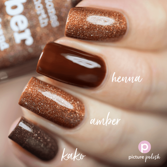 Amber nail polish