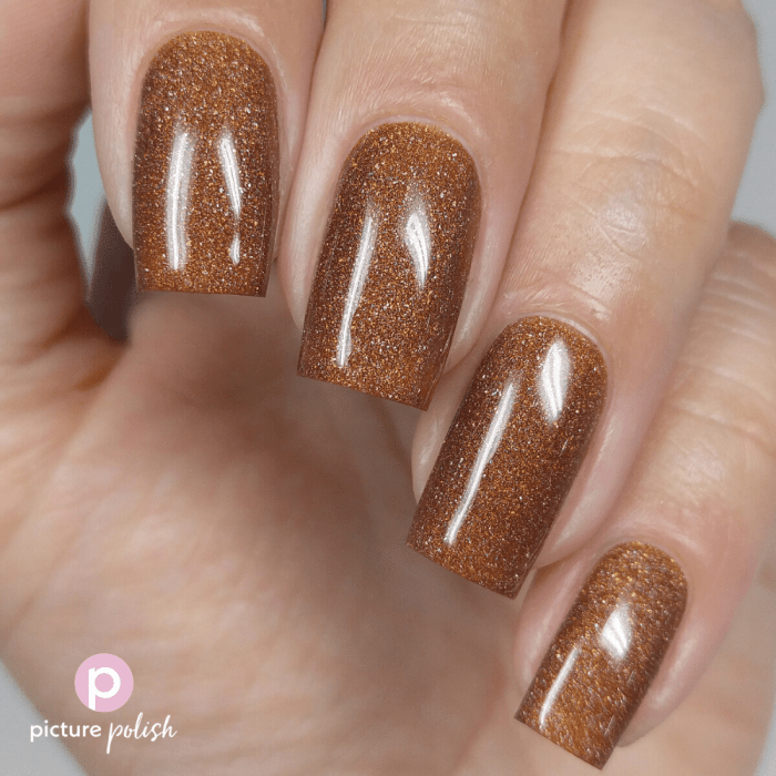 Amber nail polish