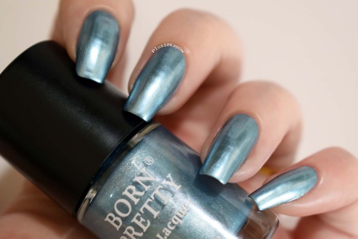 Icy blue nail polish